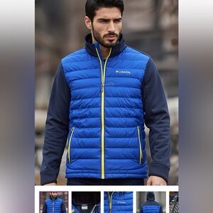 Columbia Blue and Black Hooded Jacket